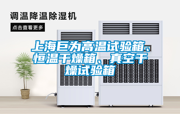 上海巨為高溫試驗箱、恒溫干燥箱、真空干燥試驗箱