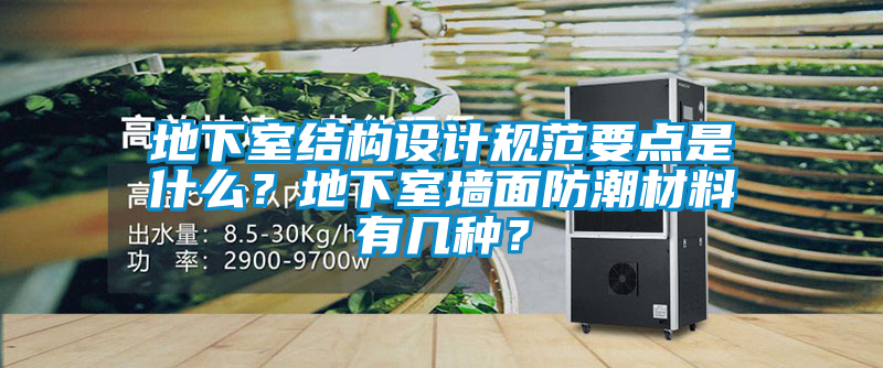 地下室結(jié)構(gòu)設(shè)計(jì)規(guī)范要點(diǎn)是什么？地下室墻面防潮材料有幾種？