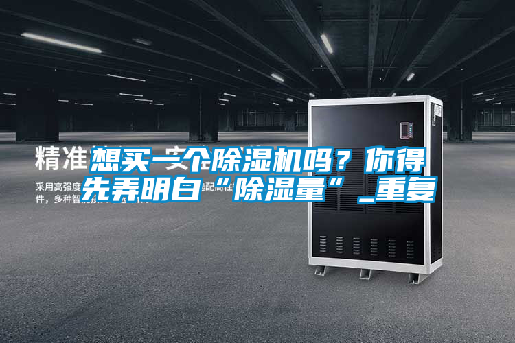 想買一個(gè)除濕機(jī)嗎？你得先弄明白“除濕量”_重復(fù)