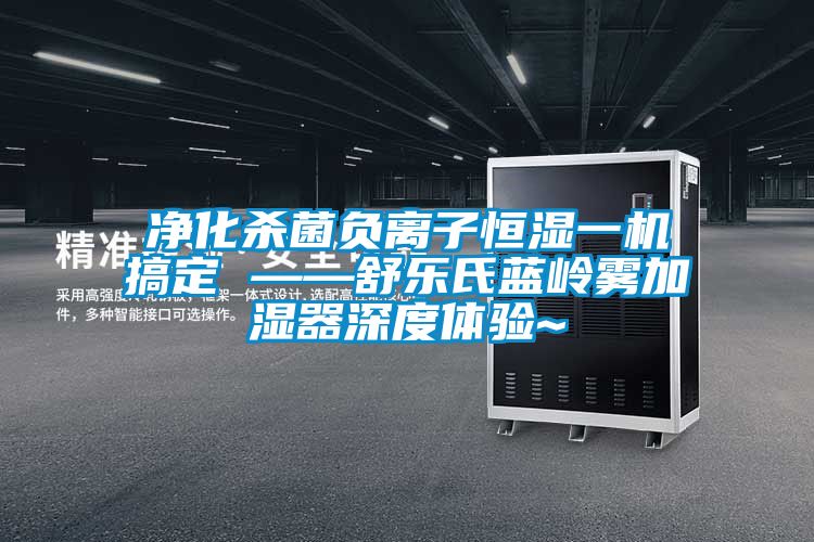 凈化殺菌負(fù)離子恒濕一機(jī)搞定 ——舒樂氏藍(lán)嶺霧加濕器深度體驗~